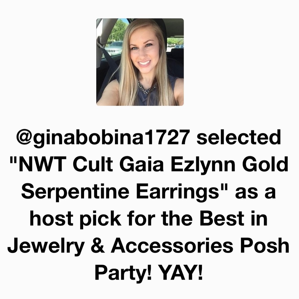 🌺🎉HP🎉🌺 NWT Cult Gaia Ezlynn Gold Serpentine Earrings - Picture 16 of 16